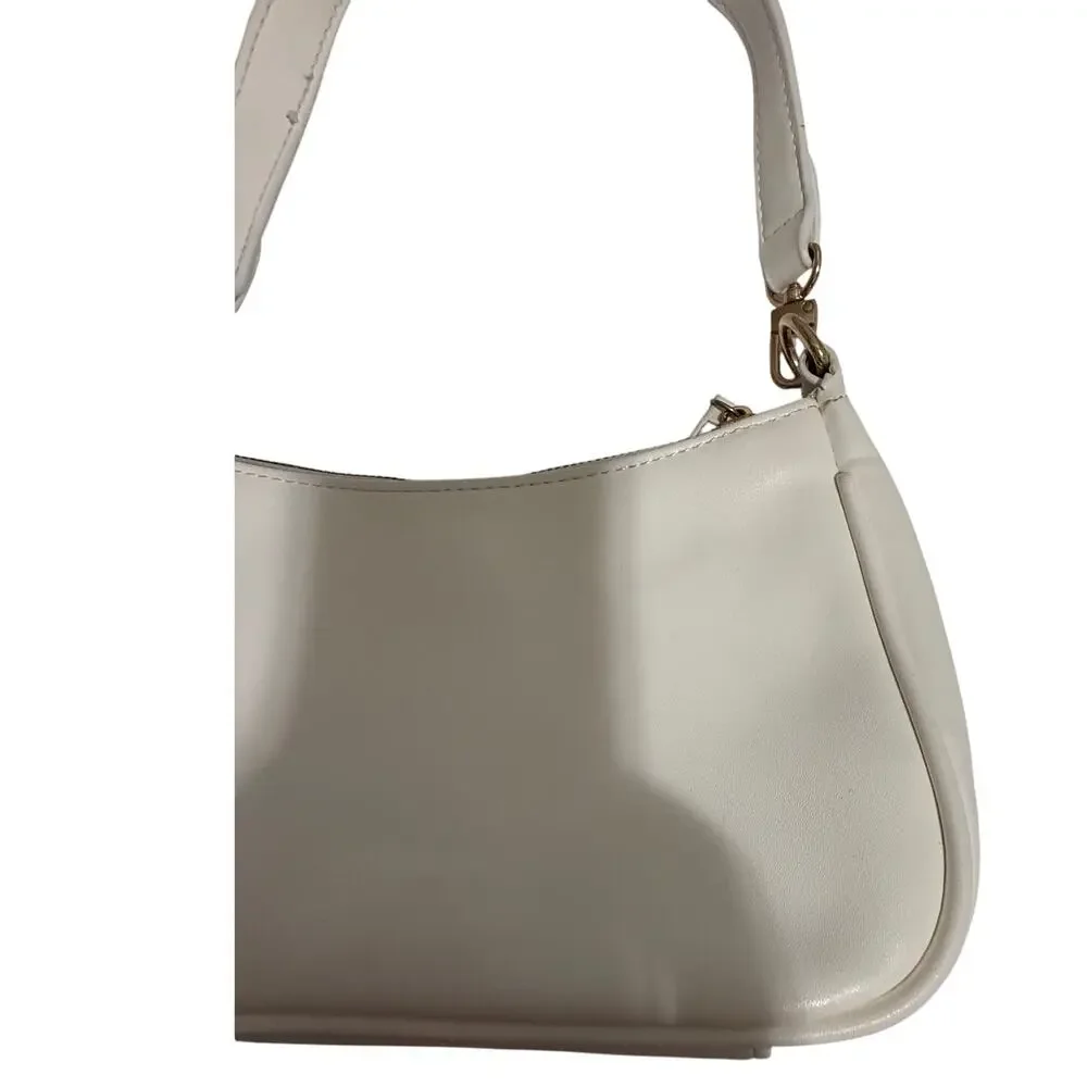 Unbranded White Small Handbag / Purse Interchangeable Straps - 10.5x5